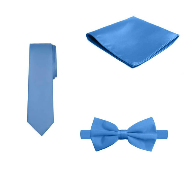 Pink Corn Flower Blue Geometric Classic Silk Necktie Tie Hanky and Cufflinks Set For Men 